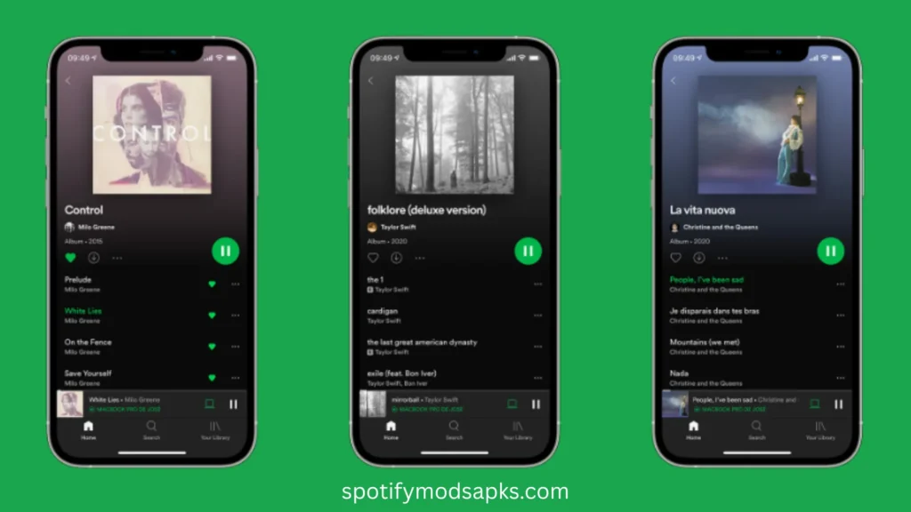 Spotify Mod APK (Mobiles ScreenShots)